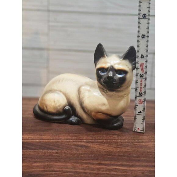 Set of 2 Vintage Ceramic Siamese Cat Figurines - Picture 5 of 10